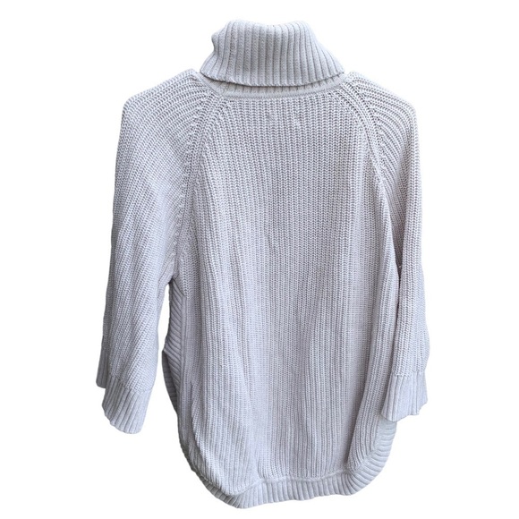 Ugg Raelynn Wool Blend Ribbed Turtleneck Poncho Sweater Women’s Size Medium - Picture 5 of 9